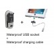 Waterproof USB double socket + aiShell cable