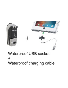 Waterproof USB double socket + aiShell cable