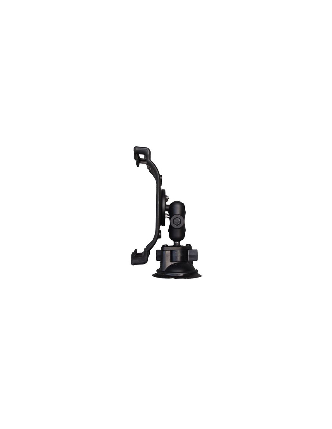 Clip mounted on arm and suction cup